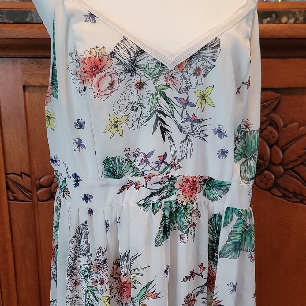 Torrid Multicolor Floral Smocked Dress 3 - Picture 3 of 4
